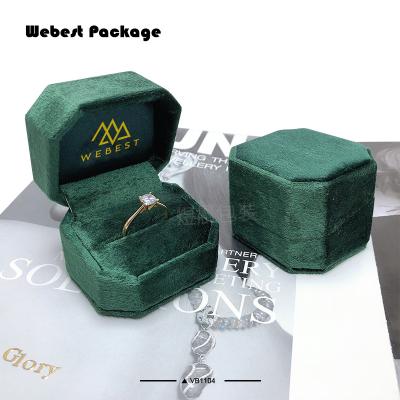 China Webest Eco-Friendly Suede Classic Style Soft Diamond Ring Velvet Package Pendant Box With Logo for sale