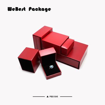 China Recycled Jewelry Luxury Red Ring Packaging Materials Webest Materials Red Ring Packaging Bangle Watch Earring Earring Drawer Socket Pendant Box for sale