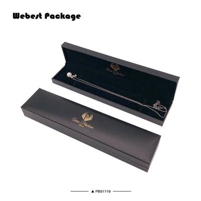 China Webest Durable Black Velvet Inside And Special Paper Outside Jewelry Chain Bracelet Gift Box With Logo for sale