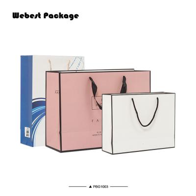 China Webest Canton Recyclable Supplier Wholesale Optic Door Jewelry Gift Paper Bag Design With Handle for sale