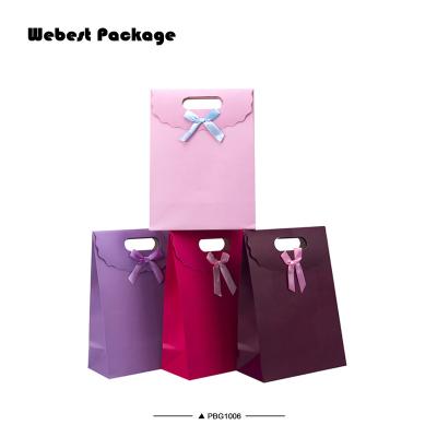 China Webest Guangdong Recyclable Free Design Handmade Factory Wholesale Small Kraft Paper Gift Bag for sale