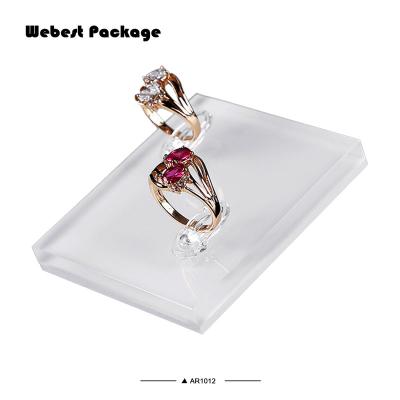 China Webest Factory Show Jewelry Display Stand Recyclable Custom Acrylic Reflective Desktop Acrylic Ring Rack for sale