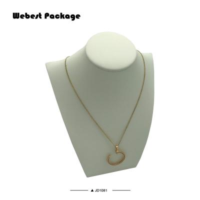 China Webest Recyclable Leather Package Jewelry Display Stand Necklace Bust Mannequin Necklace Jewelry Stand for sale