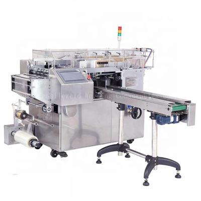 China Full Automatic Food Perfume Chocolate Condom Box Card Cellophane Wrapping Machine for sale