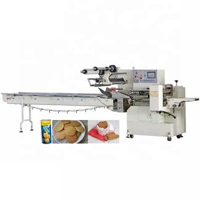 China Small Servo Automatic Automatic Packing Machine Hamburger Burgers Sandwich Cakes Bread Granola Bars Biscuit Packaging Machine for sale