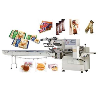 China Servo Automatic Full Automatic Bakery Sliced ​​Packing Machine Plastic Bag Bread Sandwich Donut Chapati Cookies Sliced ​​Packing Machine for sale