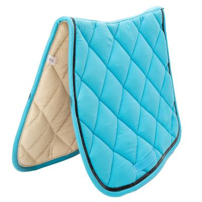 China high quality custom made 100% royal blue cotton fabric cotton honery comb fabric factory lining english classic horse saddle pads dressage accessories for sale