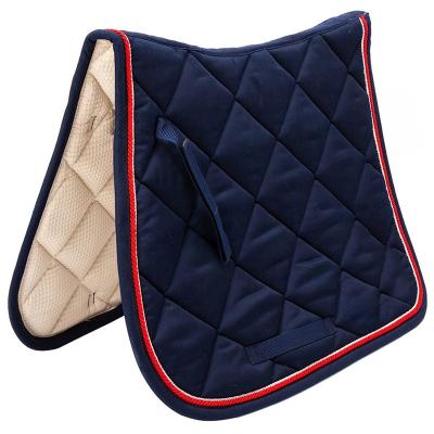 China Wholesale Custom Classic Cotton Waffle Fabric Manufacturer Western English Quilted Equestrian Dressage Satin Horse Saddle Pads Sets for sale