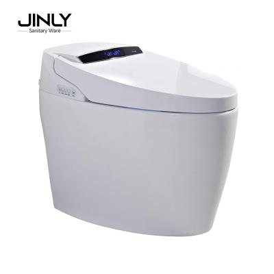 China Automatic Operation Decoration Home Bathroom Smart WC One Piece Intelligent Toilet for sale