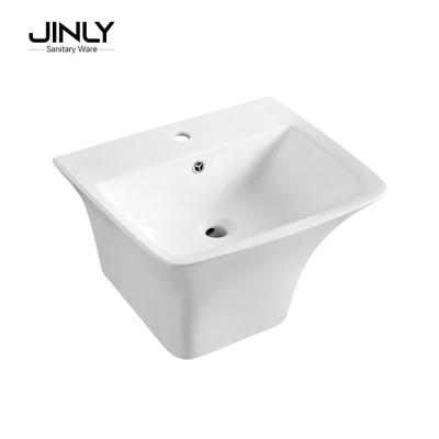 China Modern Cheap Ceramic Wash Sink Sanitary Ware Wall Hung Basin Bathroom WC Wash Sink for sale