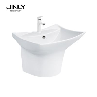 China China Factory Modern Wall Sanitary Ware Bathroom Hung Sink Washing Hand Art Square Basin Price for sale