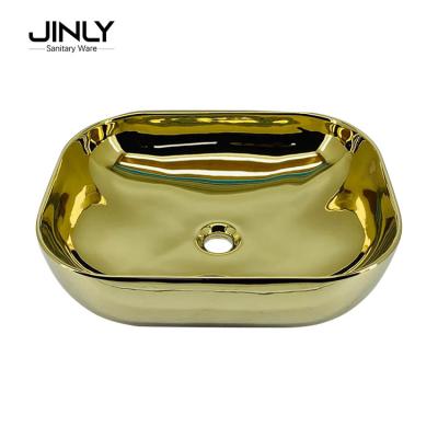 China Modern High Quality Silver Color Design Bathroom Sink Gold Art Gold Basin for sale