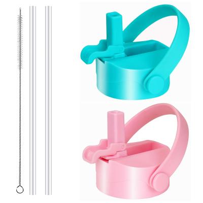 China Wholesale Leak Proof Water Bottle Straw Lid Mouth Water Bottle Straw Leak Proof Wide Lid With Bpa Free And Straw for sale