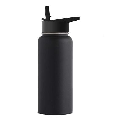 China 2020 PORTABLE Stainless Steel Thermos Vacuum 32oz Eco-friendly Wide Mouth Water Bottles With Straw Lid for sale