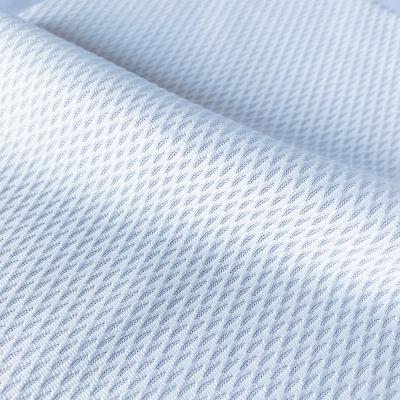 China Waterproof wholesale stock solid color stretch jacquard fabrics polyester white breathable mesh fabric for sportswear for sale