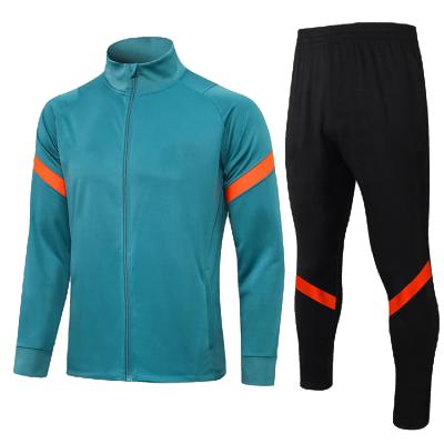 China Wholesale Custom Breathable Autumn Football Jersey Tracksuit Two Piece Polyester Pants Soccer Jacket Training Jogging Set for sale