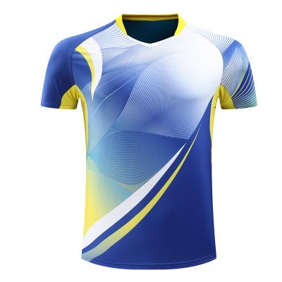 China Shirts & Tops Wholesale Full Sublimation Print Tennis To Wear Polyester Custom Badminton Tops T-shirts Table Tennis Quick Dry Shirts for sale