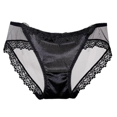 China Women's triangle underwear pure ultra-thin cotton transparent women's underwear mesh lace female sexy viable underwear for sale