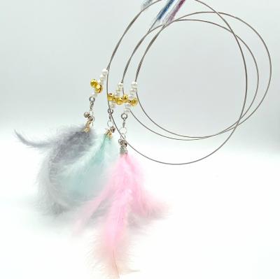 China Factory Direct Stored Super Bells Long Wire Rod and Fairy Models Teasing Cat Toy for sale