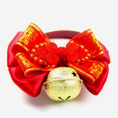 China New Style Pet Viable Classic Puppy Hair Bow Tie Elastic Hairpin Accessories Belt Dog Grooming Bow Tie for sale