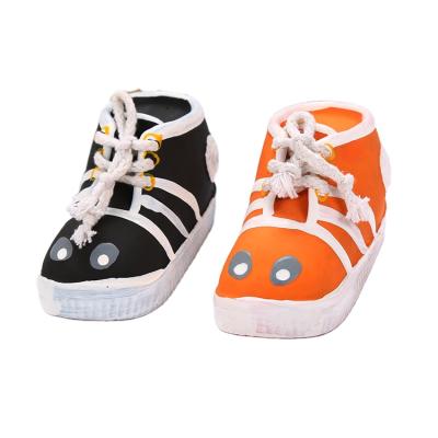 China Soft Filled Sneakers Stocked With Squeaky Effect For Dog Chew Toys for sale