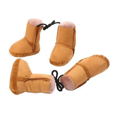 China New Design Pet Explosive Plush Toy Stored Molar Teeth, Cute Simulation Snow Boots Cotton Shoes Bite-Resistant Dog Toy for sale