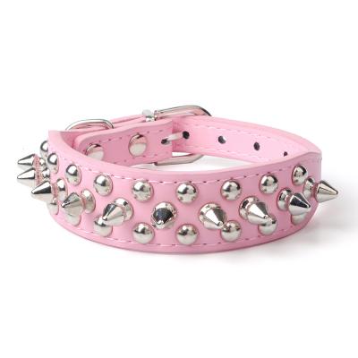 China New Viable Hot Sale Rivet Anti Bite Overbearing Comfortable Cat And Dog Collar for sale