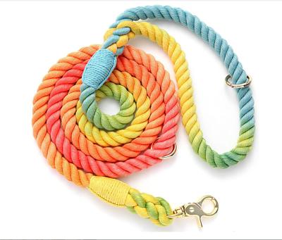 China Large Sustainable Hot Selling Medium And Small Dogs Woven Cotton Thickened Traction Rope for sale