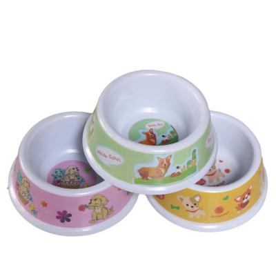 China OEM Viable Melamine Melamine Cat and Dog Bowl Multicolor Square Round Bigrille Oval Patter for sale