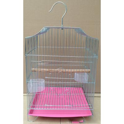 China Breathable Plating Starling Cage Stainless Steel Color Parakeet Cage Mynah Peony Carduelis Bird Cage for sale