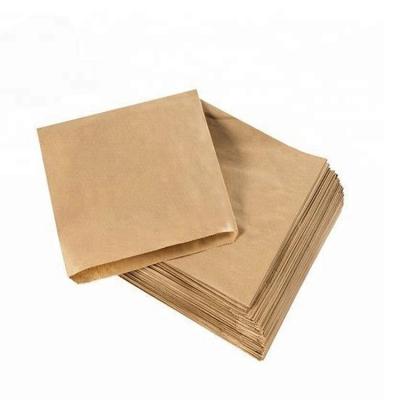 China Recyclable Wholesale Pe Lined Custom Printed Flat Paper Goods Greaseproof Brown Paper Bags for sale