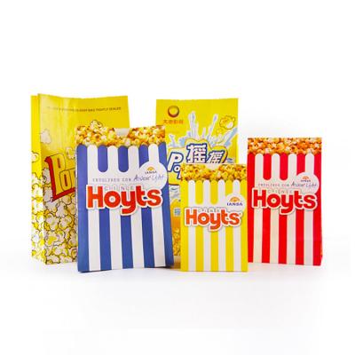 China China Factory Wholesale Recyclable Biodegradable Food Kraft White Popcorn Paper Bags SOS For Online Shopping for sale