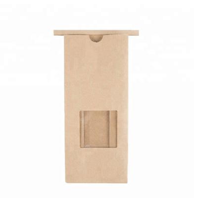 China Recyclable Disposable Kraft Tin Tie Poly Lined Paper Self Seal Resealable Bag With Window for sale