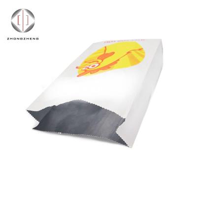 China BBQ Kebab Hot Dog Food Sandwich Chicken Aluminum Foil Disposable Striped Paper Bag For Hot Food/Quick Food Packaging Bags for sale