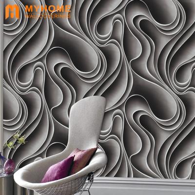 China Beautiful 3d Wall Modern Interior Decoration Bedroom Paper Wallpaper for sale