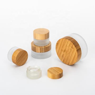 China New Personal Care Vacuum Glass Bamboo Hat Decorative Jar for sale