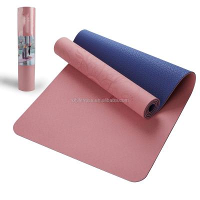 China Body health care massage fitness exercise private label melted 183*61cm band foldable yoga mat 6mm thick for sale