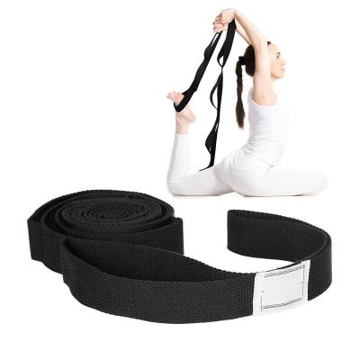 China Custom Elastic Body Health Care Massage Yoga Stretch Strap with 10 Flexible Loops for sale