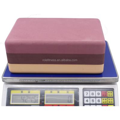 China High body health care massage desity 300g 400g EVA yoga block with three colors pose for high end yoga support for sale