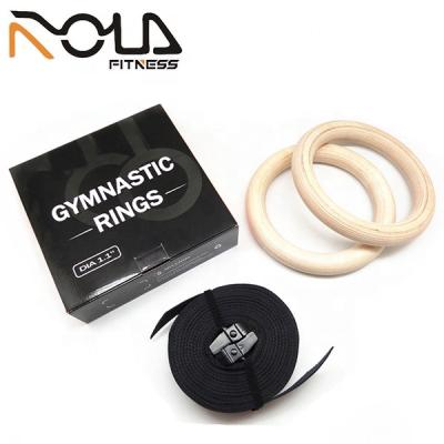 China Body Health Care Dia28/32mm*23cm Massage Shaping Gymnastics Gymnastic Wooden Rings for sale