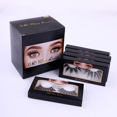 China Hot Sale 6D 25MM Mink Winged False Eyelashes One Pairs Pure Manual Messy 3D Cross Eyelashes Lashes for sale