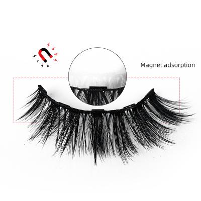 China 3 Pairs High Quality Winged Private Label Eyelashes Magnetic Eyelash Kit Magnetic Eyelash Kit for sale