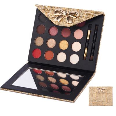 China Office Waterproof Pay To 16 Colors Private Label Brown Eyeshadow Palette For Custom Eyeshadow Case for sale