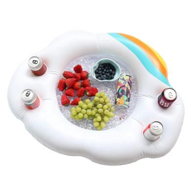 China Inflatable Pool Toys Cloud Drinks Holder, Pool Cooler Drink Float, Summer Beach Cup Bottle Holder Water Fun Decor Pool Toys for sale