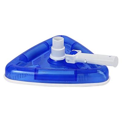 China ABS plastic transparent triangular blue vacuum head with swivel and brush triangular transparent vacuum head for swimming pools and spa swivel for sale