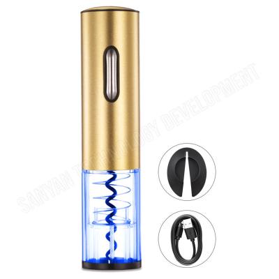 China Amazon Viable Hot Seller Rechargeable Electric Wine Bottle Opener Corkscrew With Foil Cutter for sale