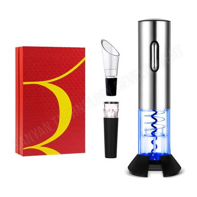 China Viable Wine Opener Deluxe Set 4 Pieces Automatic Electric Wine Opener Corkscrew In Gift Box for sale