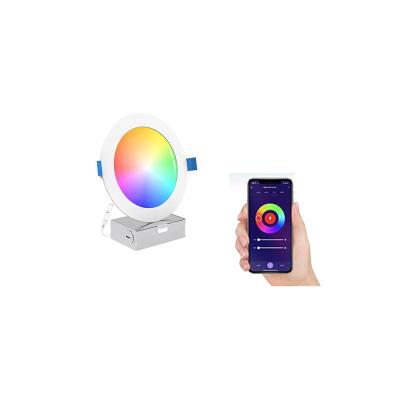 China 1*6 Inch Modern RGB Down Light 15Watts Radio Controllable Colorful Remote Control Lamp for sale