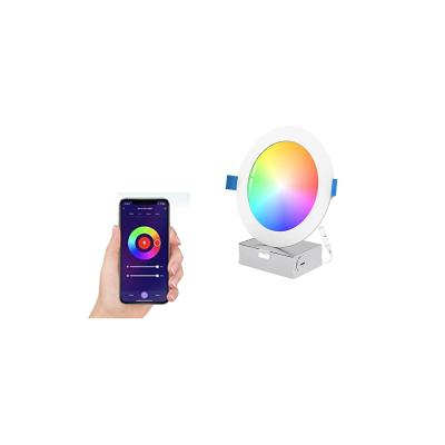 China 1X6 Inch Color Changing APP Control Modern CCT Down Light Slim Recessed RGB Indoor Led Smart Light for sale