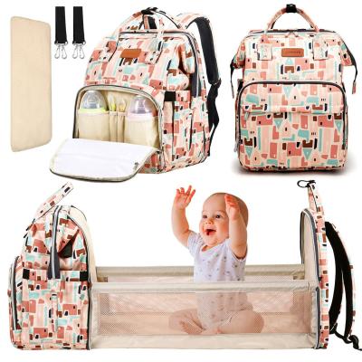 China With USB Diaper Bag Backpack, Baby Diaper Changing Bags Multifunctional Travel Backpack with Changing Pad and Stroller Straps, Large Capacity for sale